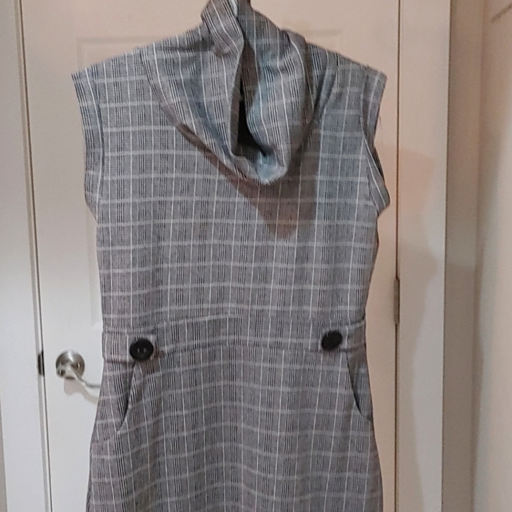Knee Length Cowell Neck Dress